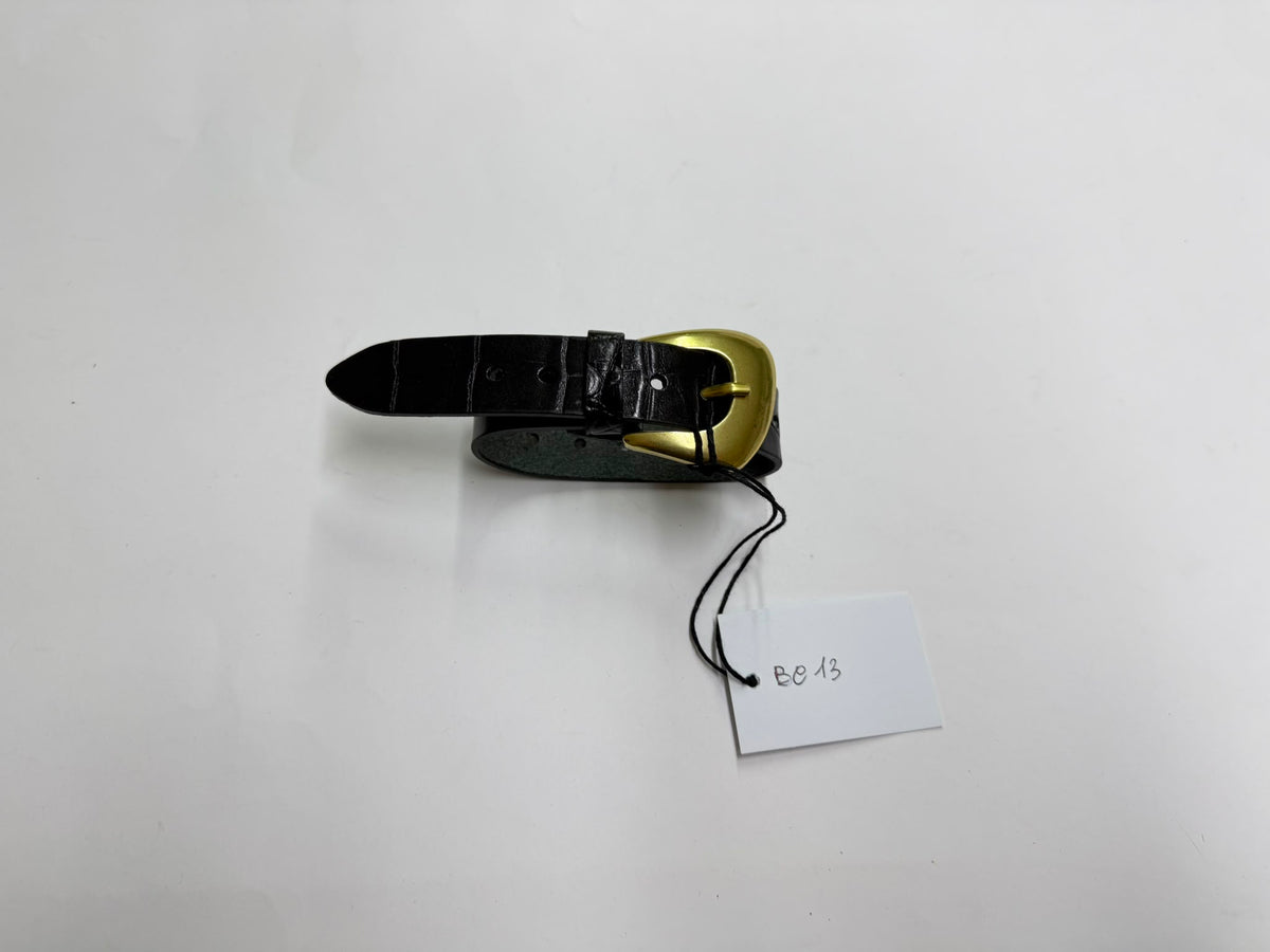 Bracciale in pelle di coccodrillo con fibbia in ottone